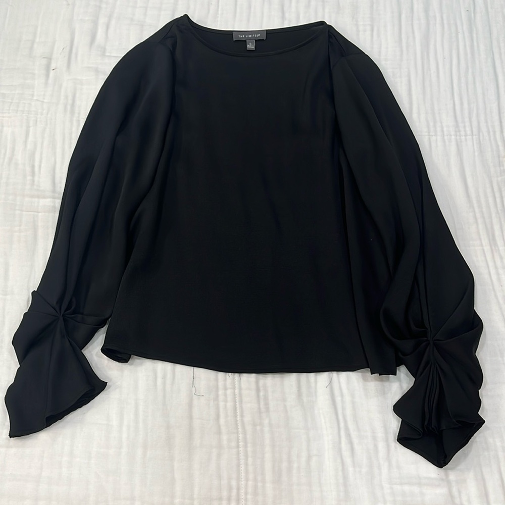 The Limited. S. Black. Unique sleeves.